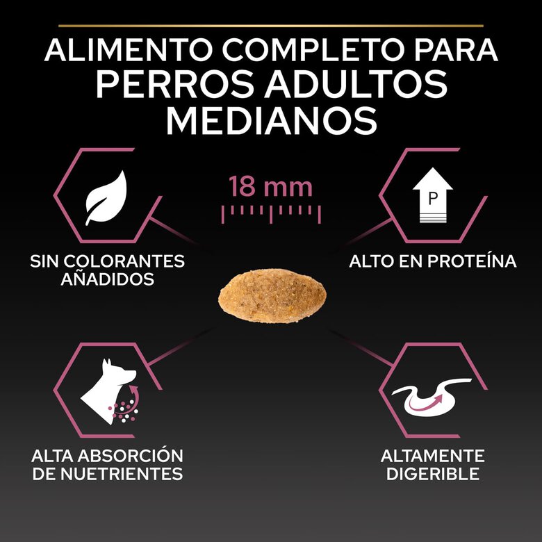 Pro Plan Medium Adult Sensitive OptiDerma Salmão ração para cães, , large image number null